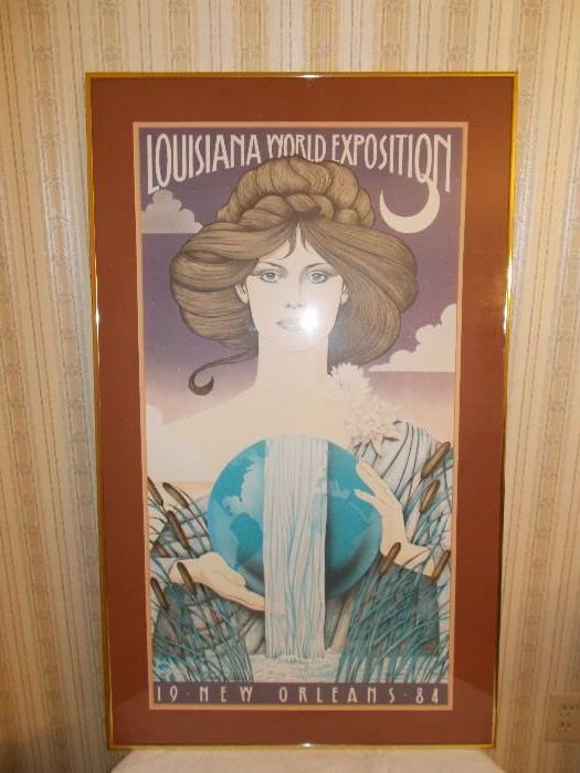 1984 World's Fair FRAMED poster doubled signed by Hugh Ricks...artist proof