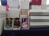 SOME OF THE DOLL BRANDS - TODDLERS - A WONDERFUL LIFE - BETTY BOOP -EFANBEE - BARBIE (SOME SEALED) - BRIDES - PRECIOUS MOMENTS - AVON - HOANG KIM - MIDDLETON -KINGSTATE - JESTIA - MARIN -GOEBEL - FRANKLIN HEIRLOOM -HERITAGE MINT - TONNER - COLLECTORS CHOICE - SEYMOUR MANN - HAMILTON COLLECTION - TREASURY COLLECTOR - KNOWLES - ASHTON DRAKE - DESIGNS BY YOKO - MDY. INC. AND OTHERS