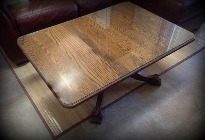 Antique paw foot coffee table! Visit www.ctonlineauctions.com/lajolla to bid!