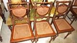 3 Parlor / Dining Cane Back Chairs