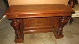 Beautiful hall console that come with an 7 foot mirror, that was getting repaired when picture was taken
