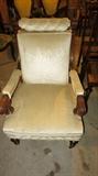 Antique German / European hand carved high back chair
