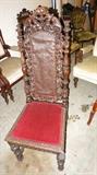 Antique German / European hand carved chair
