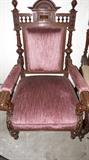 Antique German / European hand carved chair