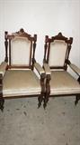 Pair of Antique German / European hand carved chairs