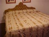 King size bed with Gold Velvet Tufted Headboard
