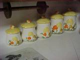 Vintage Mushrooom canister set