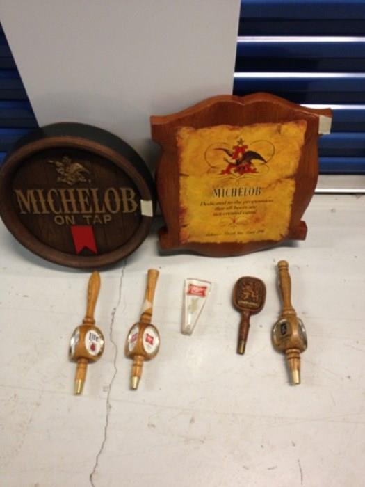 BEER SIGNS AND BEER TAPS OR PULLS