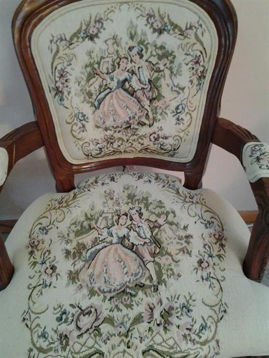Detail on side chairs