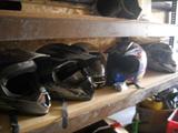 MISC MOTO CROSS RACING HELMETS WITH PADS AND SUITS ALSO