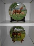 Spode and Kaiser sets of horse plates in boxes