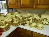 Two large sets of Franciscan Apple dishes