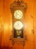 1883 Waterbury wall clock with day, date and time. Owned by Burt Hunter founder of Tennessee Walking Horse Breeder's Association 