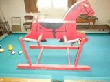 1950s wooden rocking horse on springs