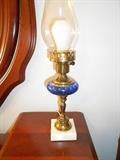 Pair of dresser lamps with cobalt...more than 20 lamps of various sizes