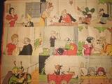 Vintage fabric panel...Popeye, Little Orphan Annie.... 