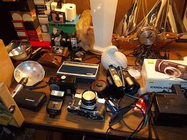 Cameras and camera equipment.