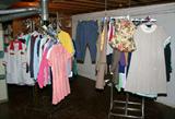 Clothing, Some vintage and some new with tags in the basement.