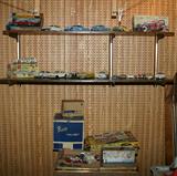 In the basement-1960's Built up Car Models, Buco Helmet Box