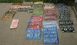 Lots of Michigan License Plates from 1930s 1940s 1950s 1960s and 1970s