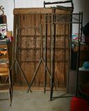 Two Victorian Screens,  Early bed springs no legs.