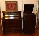Nice smaller Mirrored Sideboard, and wonderful Lace Victorian Collar in beautiful Frame!