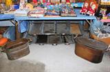 Two nice Copper Boilers. Great vintage Hardware Store Bins from the old Corunna Hardware Store.