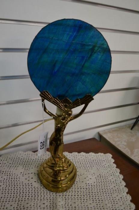 DECO LAMP WITH STAINED GLASS