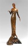 Lot 1163:  ORIGINAL ERTE BRONZE SCULPTURE: ''Julietta'', Limited Edition Bronze Sculpture, 185/500 ed., Signed on base, 18 1/2'' h. x 7'' x 7'', stamped C 1987 Seven Arts, Ltd. Est. $4000/6000**