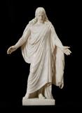 Lot 1033:  BAZZANTI, Pietro, (Italian, 1825-1895): Full Length Portrait of Jesus Christ, Carrera Marble, 21 1/2'' h., 14'' w., 7'' d., incised signature. Est. $2000/4000**
CONDITION: Several repairs, most notably to the fingers.