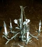 gorgeous vintage Italian tole chandelier