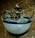 Antique  glass globe light fixture