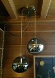 Fabulous (Reggiani, Italy?) vintage 1970's hanging chrome light