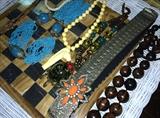 several statement necklaces