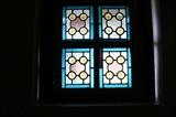 Old stained glass window.