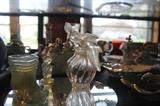 Crysal Lalique perfume bottle, glass shoe, Sabino nymph, lots of additional quality and antique smalls.