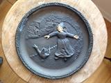 French Bronze Mezzo Relief Plate