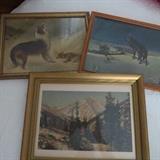 Vintage framed prints