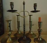 Collection of Brass Candlesticks