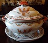 Chinese Armorial Tureen with Underplate