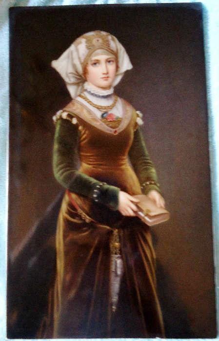 Painted KPM Porcelain Plaque by Muller