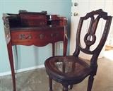 French Ladies Desk with Marble Tray