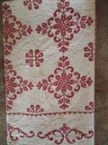 A Pair of Red Cross-stich Quilts
