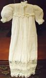 Christening gown with handmade lace