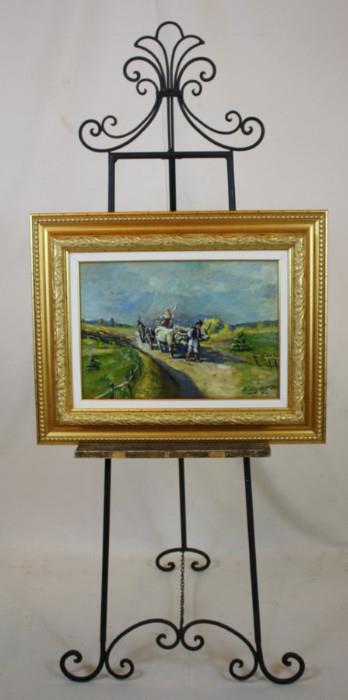Oil on canvas signed F. Wagner