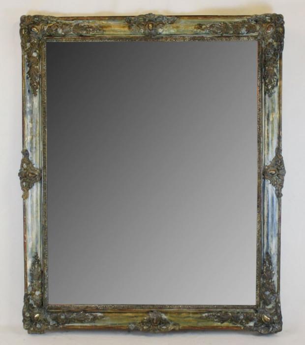 French Louis XV polychrome mirror