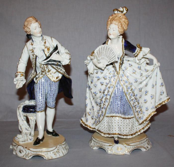 Pair of Dresden porcelain figurines