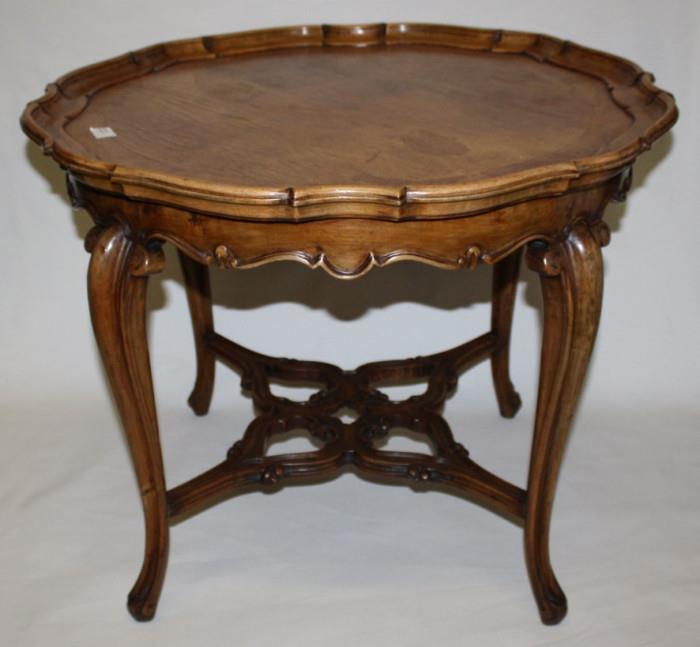 French Provincial side table in walnut 
