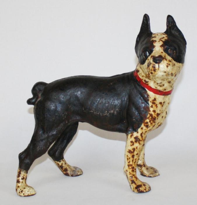 American painted cast iron dog 