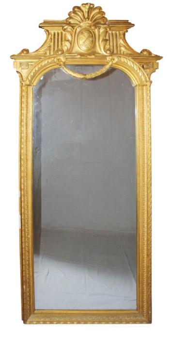 19th century French Empire gilt mirror 